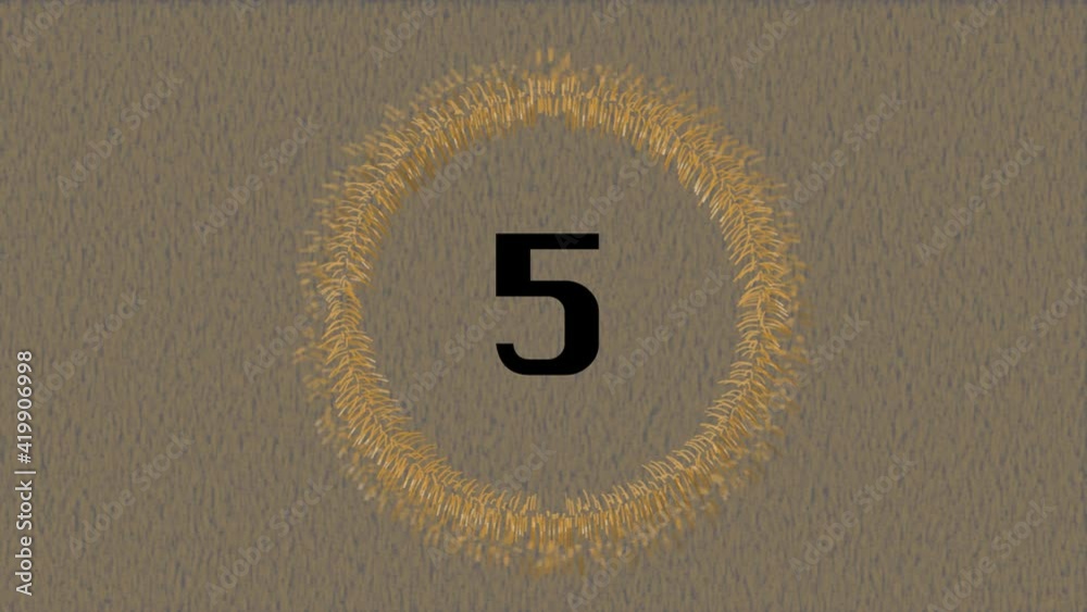 Universal Countdown Leader with film perforations, perfs or sprocket