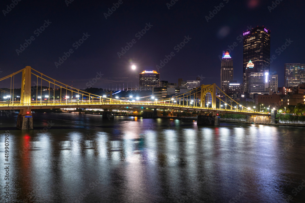 Pittsburgh Bridge at Night