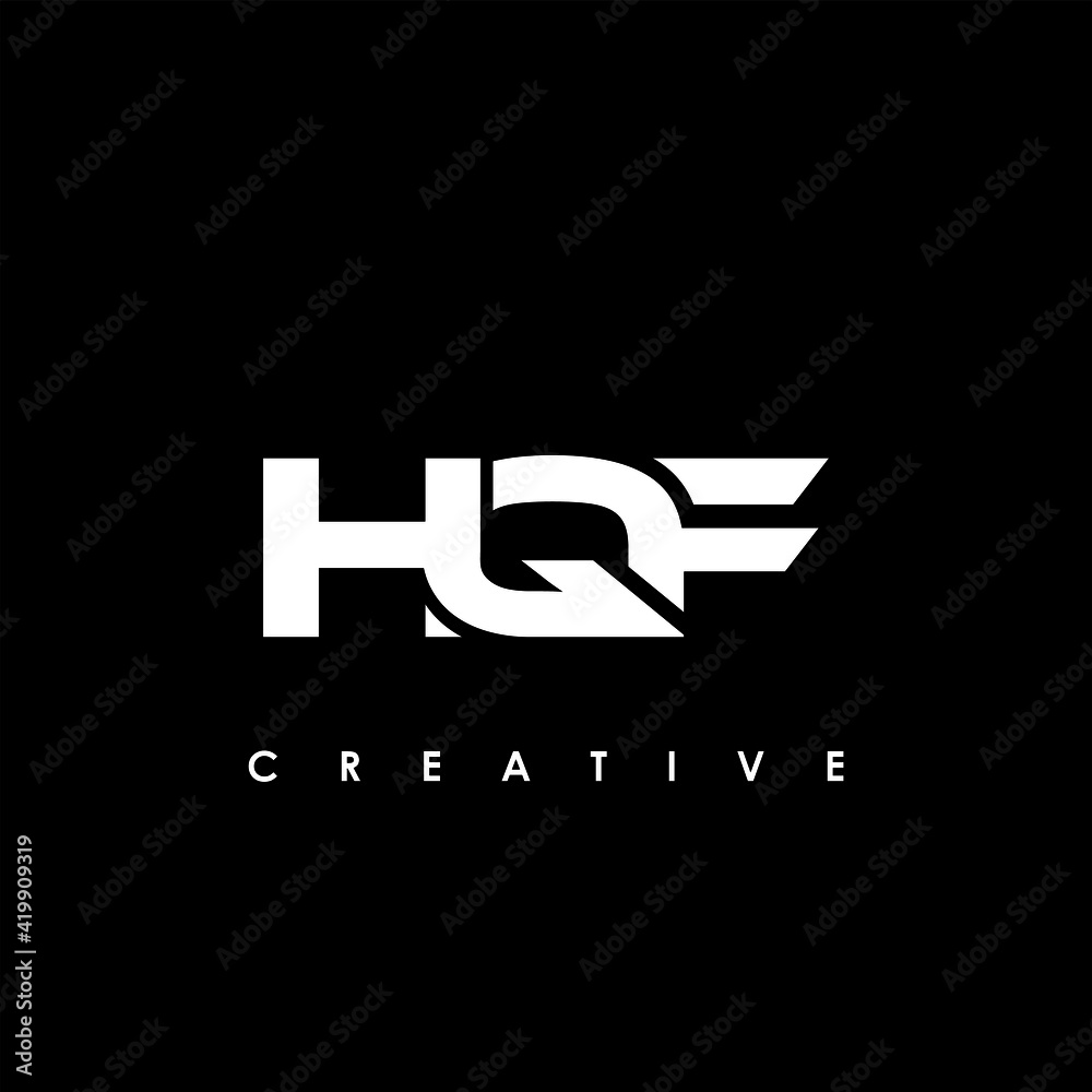 HQF Letter Initial Logo Design Template Vector Illustration HQF Letter Initial Logo Design Template Vector Illustration