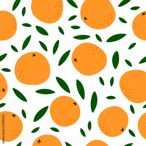 seamless pattern with oranges