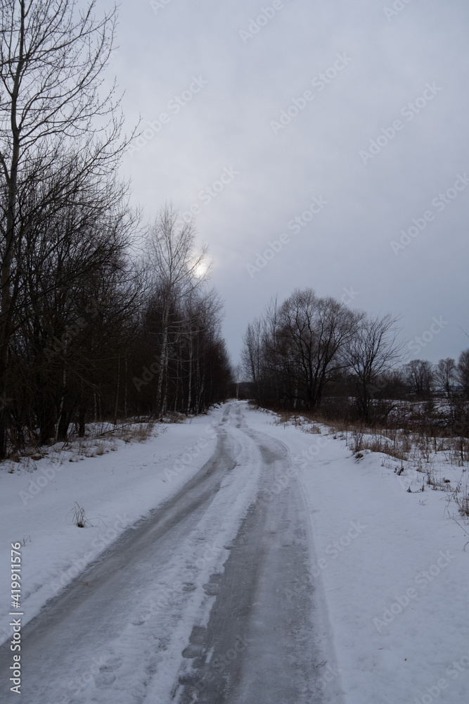 winter landscape with trees winter landscape with trees