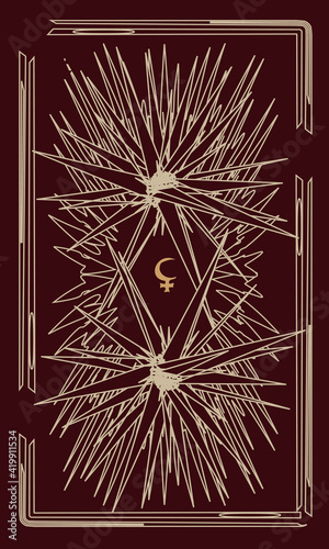 Tarot cards - back design. Lilith