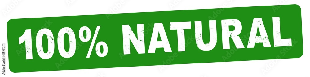 Fototapeta premium nlsbg4 NewLongStampBannerGreen nlsbg - 100% Natural . green rubber stamp - natural market label - bio sticker . organic food - simply / green / template - 4to1 - xxl g10358