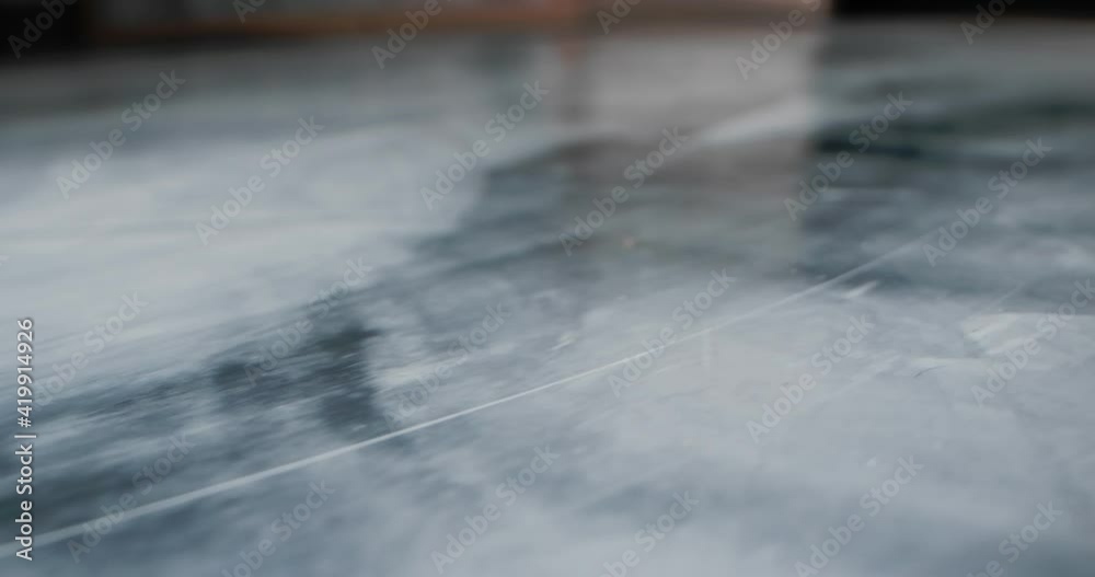 detailed extreme close-up surface of decorative plaster gray marble.