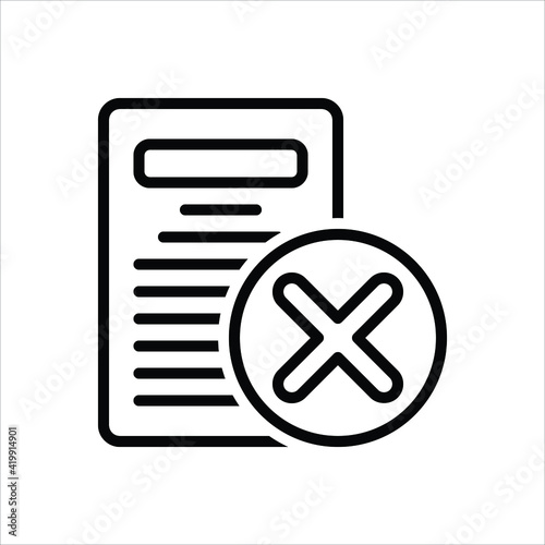 Black line icon for eliminate