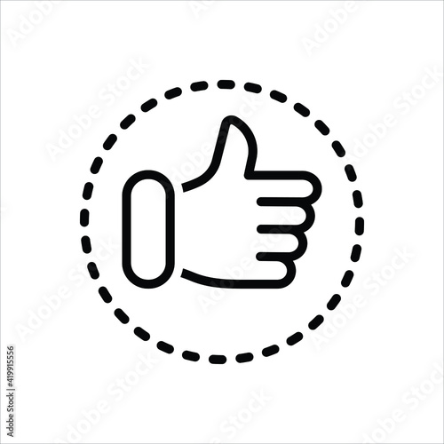Black line icon for favour