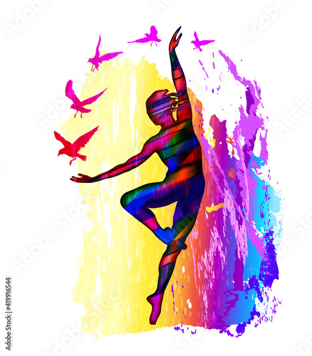 Fitness acrobat gymnastics dancer