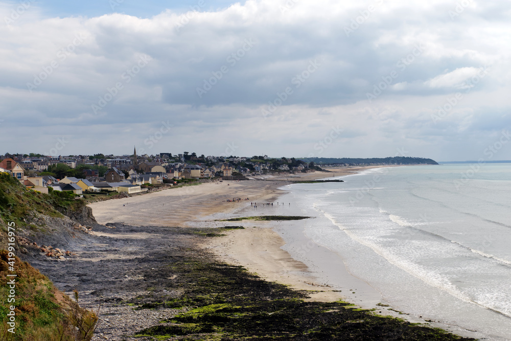 Beach of Saint-Pair-sur-Mer in the Cotentin coast