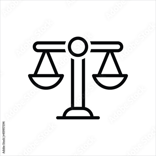 Black line icon for scales
