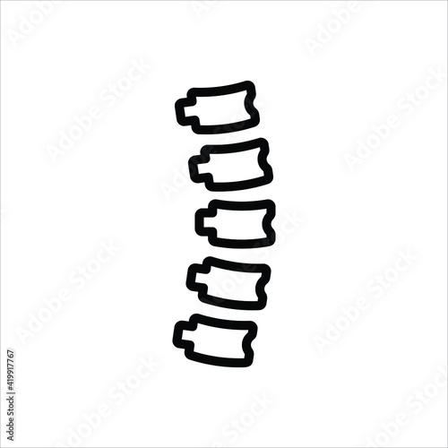 Black line icon for spine