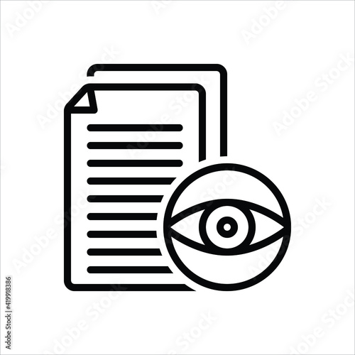Black line icon for visible