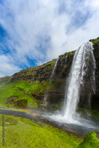 Seljalandsfoss waterfall in southern Iceland