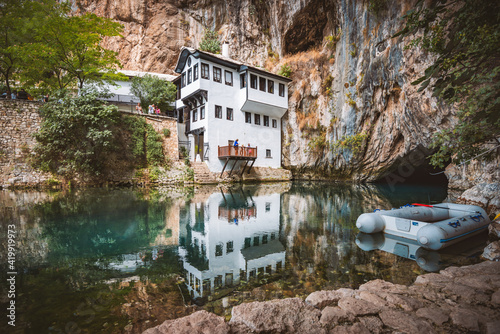 Blagaj dervish monastery in Bosnia and Herzegovina photo