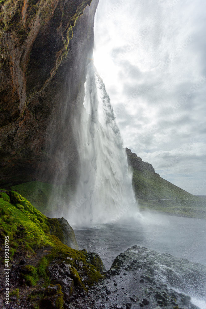 Seljalandsfoss waterfall in southern Iceland Seljalandsfoss waterfall in southern Iceland