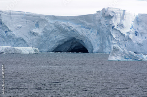Glacier in the Paradise Bay, Antarctica. Paradise Harbor, also known as Paradise Bay, is a wide bay on the Danco Coast in western Antarctic Graham Land. 