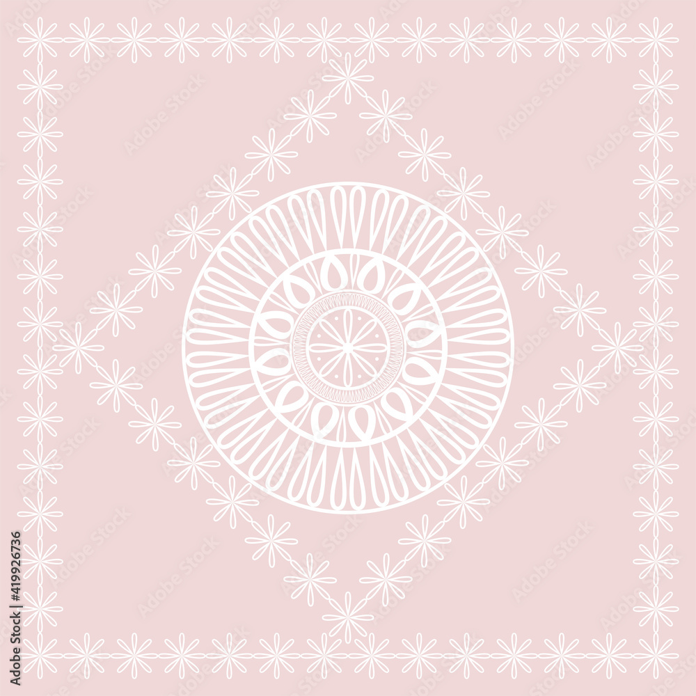 Lace white background on pink Lace white background on pink