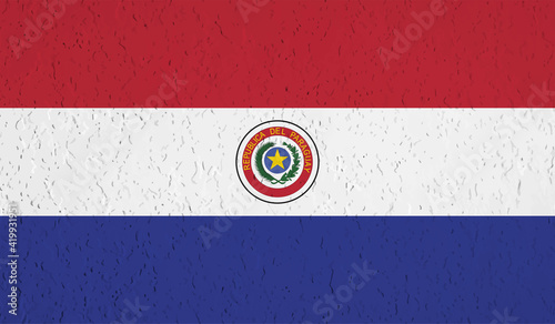 Vector Illustration Grunge And Distressed Flag Of Paraguay