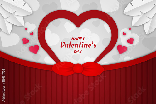 Valentine Day Maroon Heart Background