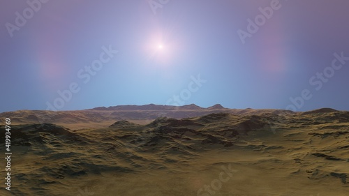 science fiction illustration, beautiful space background, a computer-generated surface, a fantasy world 3d render