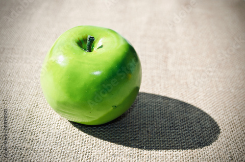 Artificial apple or Plastic fruit fake green apples