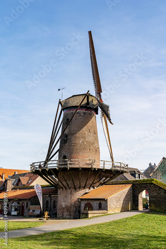 windmill in the town of xanten in germany