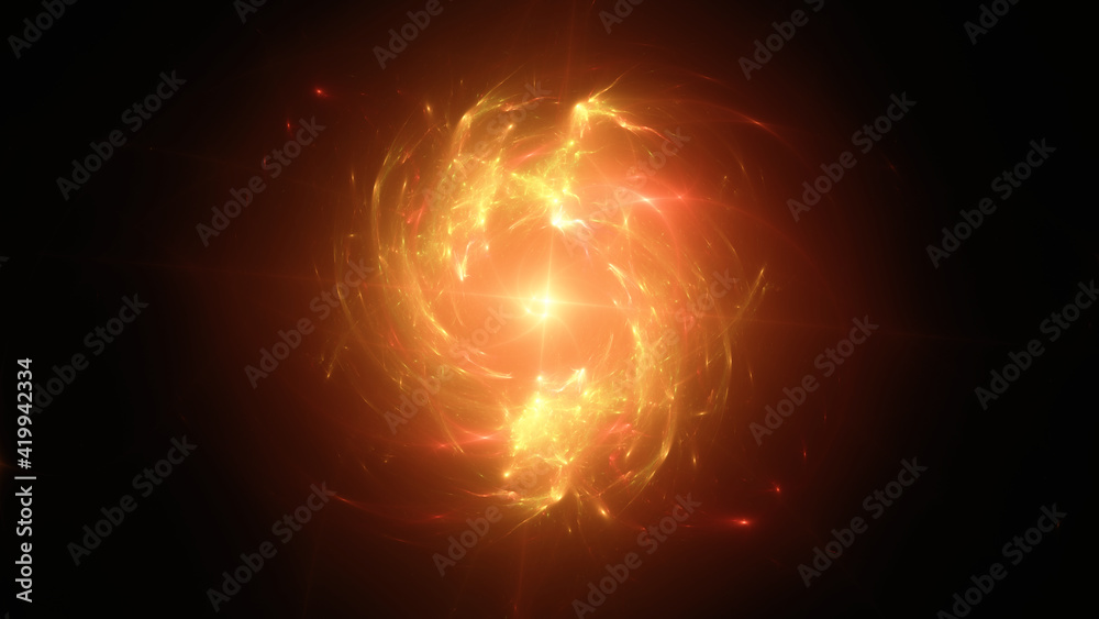 Abstract background, smooth multicolored lines on a black background. Abstract background, smooth multicolored lines on a black background.