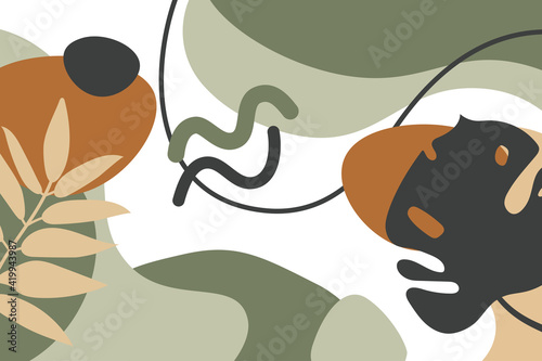 Organic shapes background. Modern and original textile, wrapping paper, wall art design.