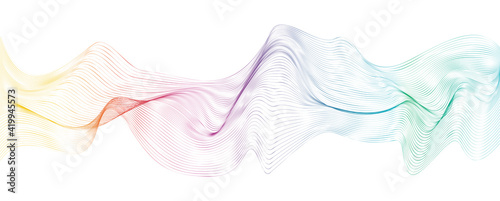 Abstract guilloche pattern. Vector complex gradient lines texture.