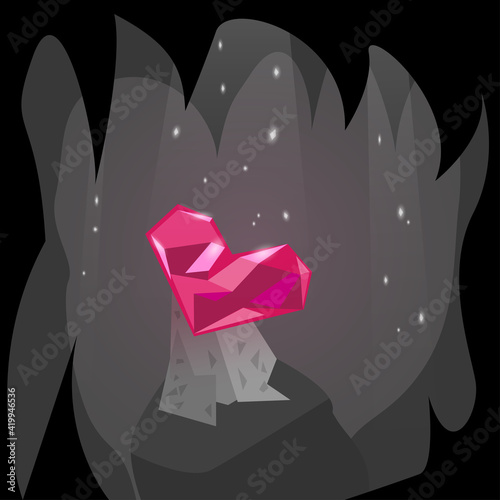 heart in cave 