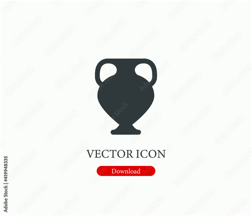 Obraz premium Jar vector icon. Editable stroke. Linear style sign for use on web design and mobile apps, logo. Symbol illustration. Pixel vector graphics - Vector