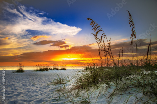Canvas-taulu Sunset over the beach, Anna Maria Island, Florida