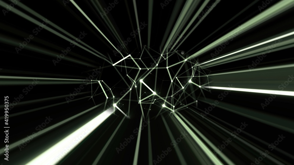 Obraz premium Abstract Plexus Technology Science And Engineering