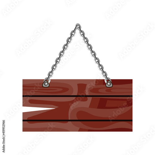 wooden sign chain