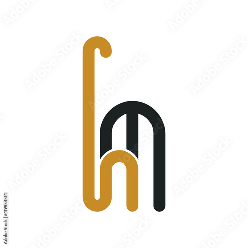 Initial mh letter logo with creative modern business typography vector template. Creative abstract letter hm logo design.