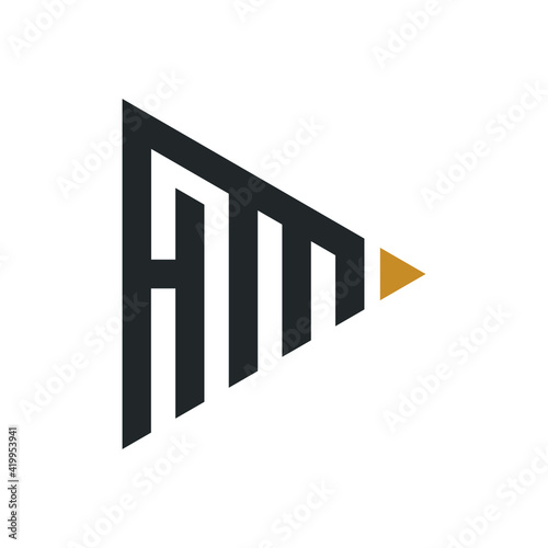 Initial mh letter logo with creative modern business typography vector template. Creative abstract letter hm logo design.