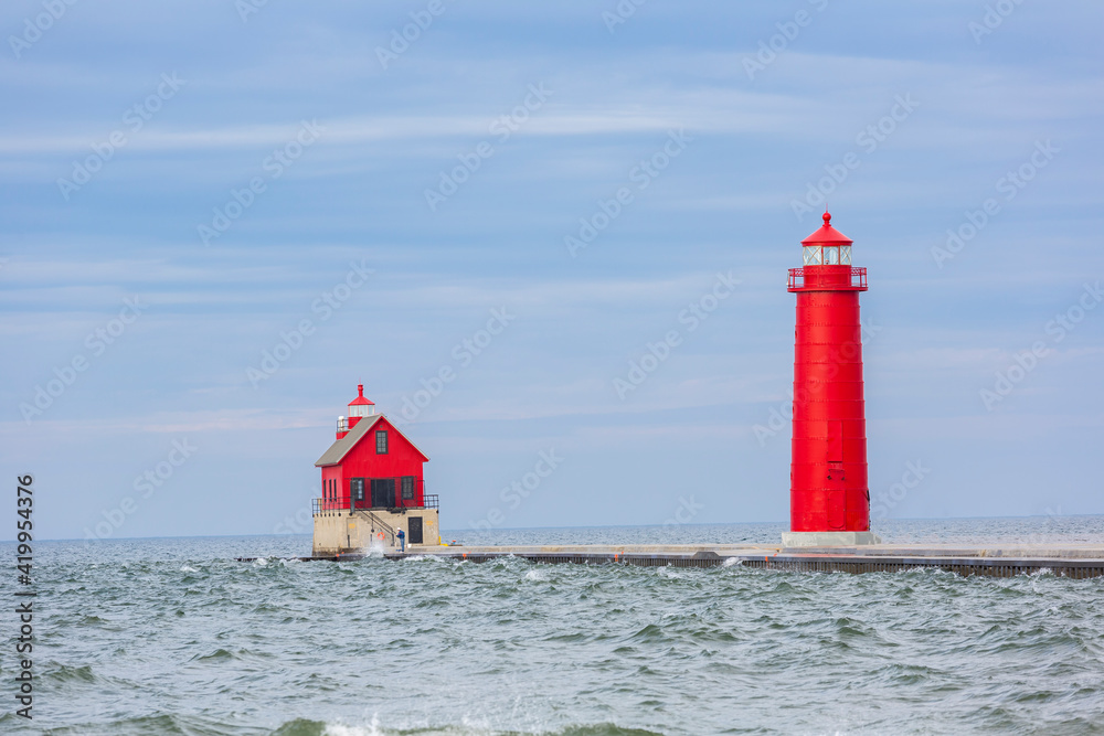 Grand Haven Lighthouse, Grand Haven, Michigan. Grand Haven Lighthouse, Grand Haven, Michigan.