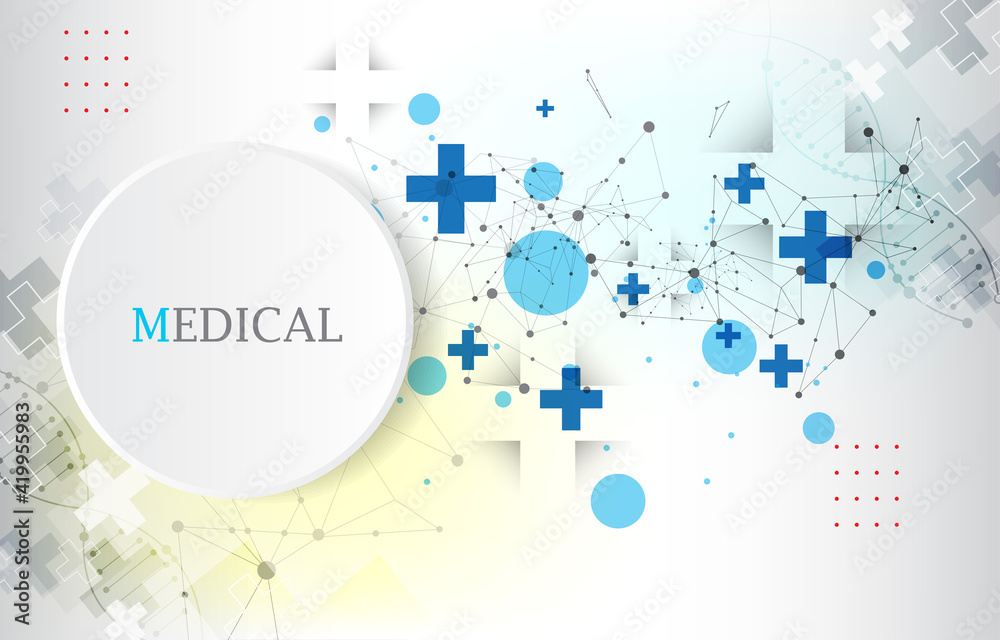 medical template for science and technology presentation.futuristic medical background.