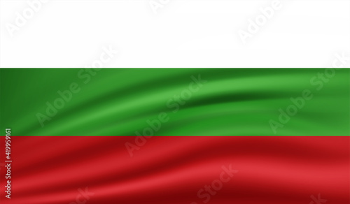 Grunge Bulgaria flag. Bulgaria flag with waving grunge texture. Vector background.