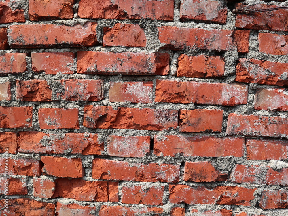 Obraz premium the old brick wall design for vintage concept of aged time