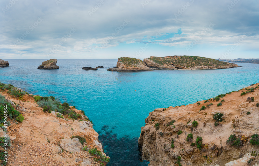 The Blue Lagoon on Comino Island, Malta Gozo.