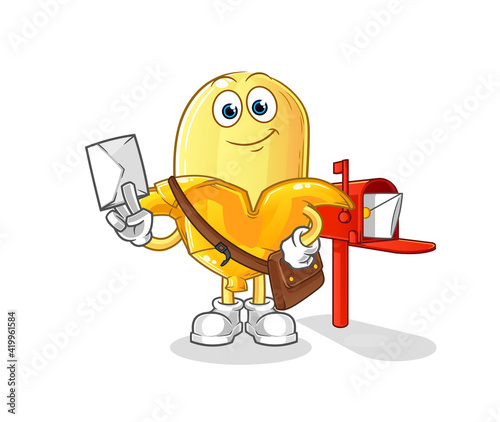banana postman vector. cartoon character