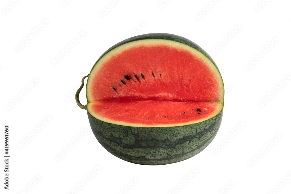 Fresh ripe striped watermelon with seeds Fresh ripe striped watermelon with seeds
