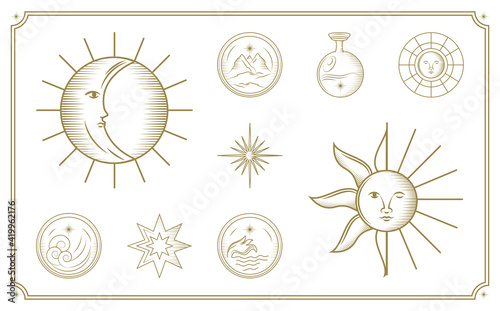 astrology esotericism icons photo
