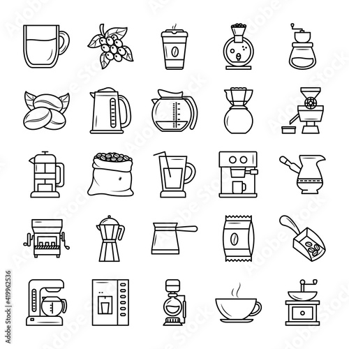coffee icons design