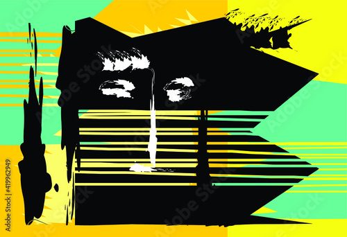 Surrealist faces are artistic portraits of humans, exclusive to fabric motifs and wall hangings