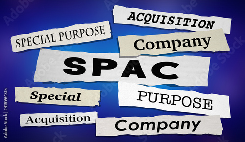 SPAC News Headlines Special Purpose Acquisition Company 3d Illustration