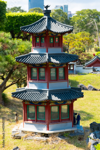 Chinese traditional architecture tower pagoda