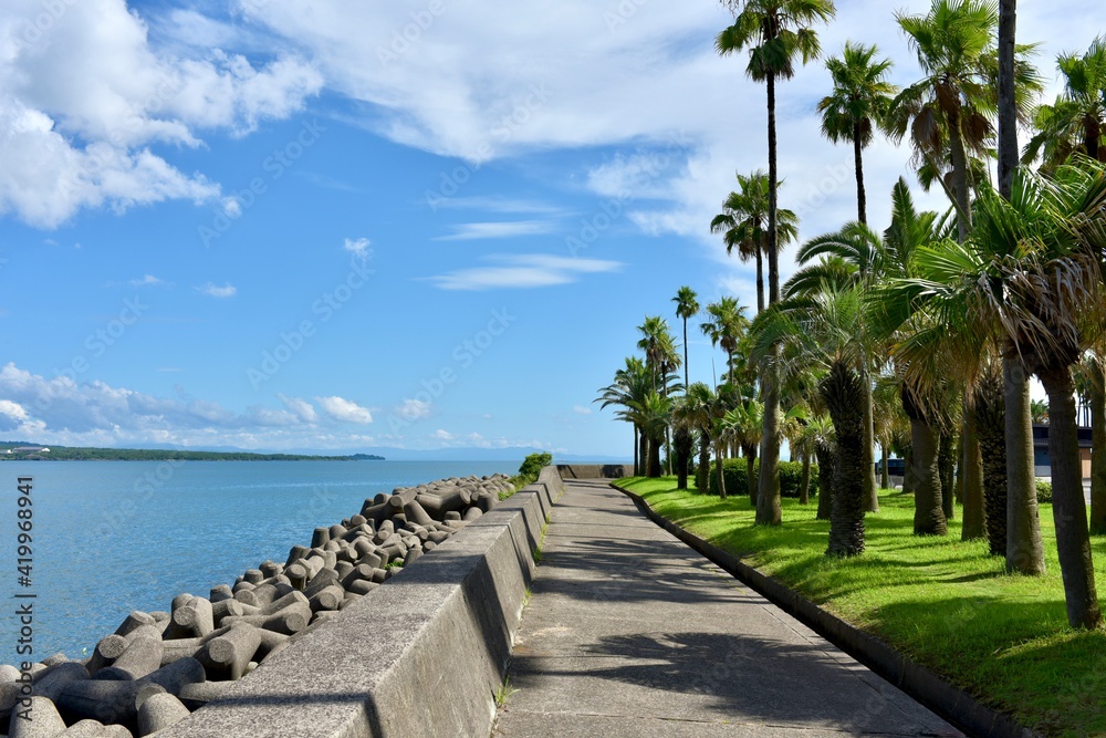 鹿児島垂水湾の風景