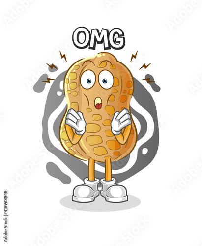 peanut Oh my God vector. cartoon character