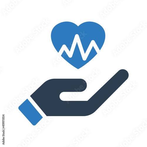 Heart care icon